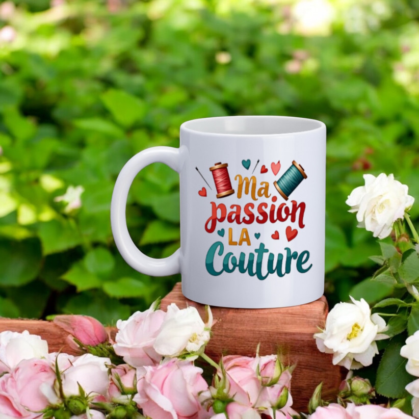 Mug, "Ma passion la couture"