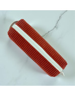 Trousse écolière, "Velours côtelé" terra