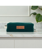 Trousse écolière, "Velours côtelé" sapin