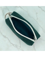 Trousse écolière, "Velours côtelé" sapin