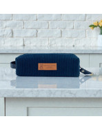 Trousse écolière, "Velours côtelé" marine