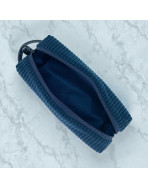 Trousse écolière, "Velours côtelé" marine