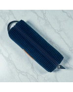 Trousse écolière, "Velours côtelé" marine