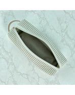 Trousse écolière, "Velours côtelé" écru