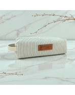 Trousse écolière, "Velours côtelé" écru