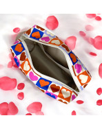 Trousse nomade M, "Love" écru