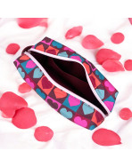 Trousse nomade M, "Love" bordeaux