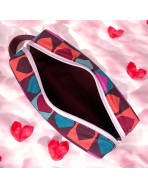 Trousse nomade S, "Love" bordeaux