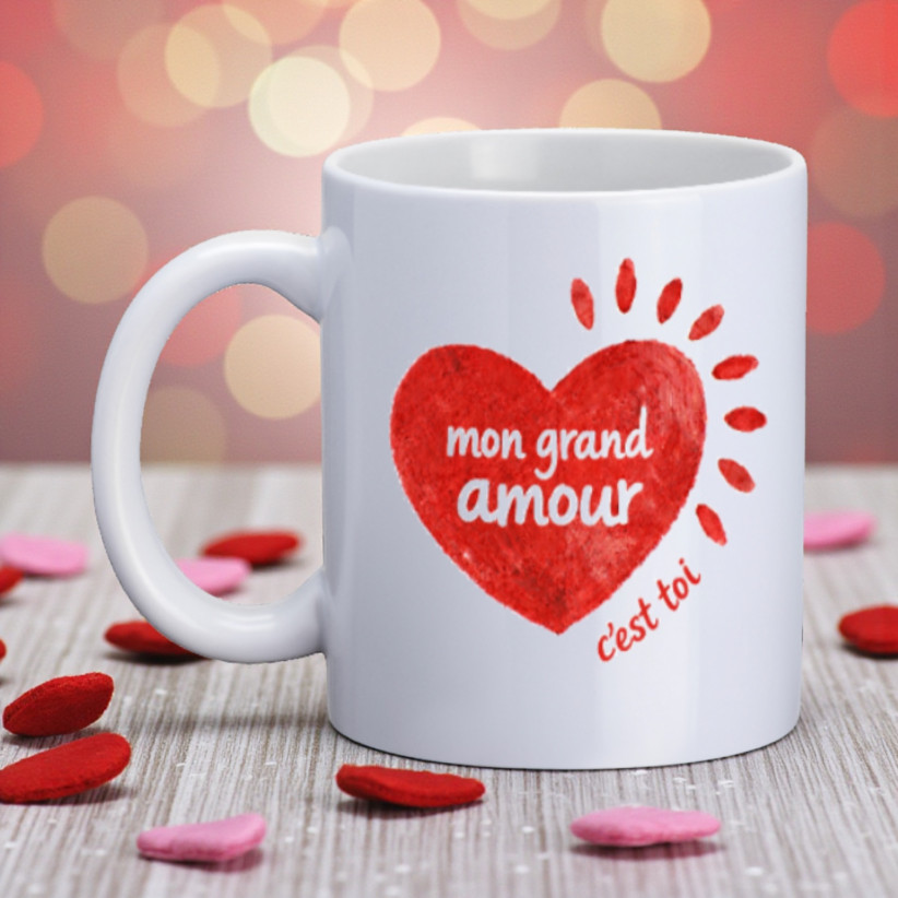 Mug, "Mon grand amour c'est toi"