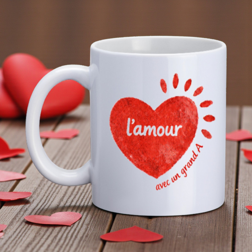 Mug, "L'amour avec un grand A"