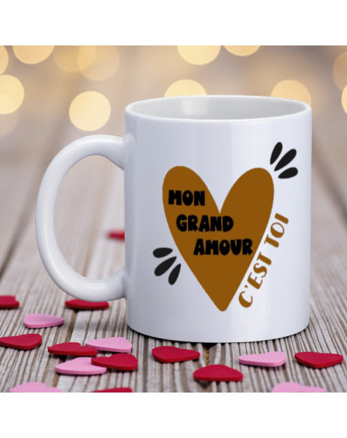Mug, "Mon grand amour c'est toi (camel)"