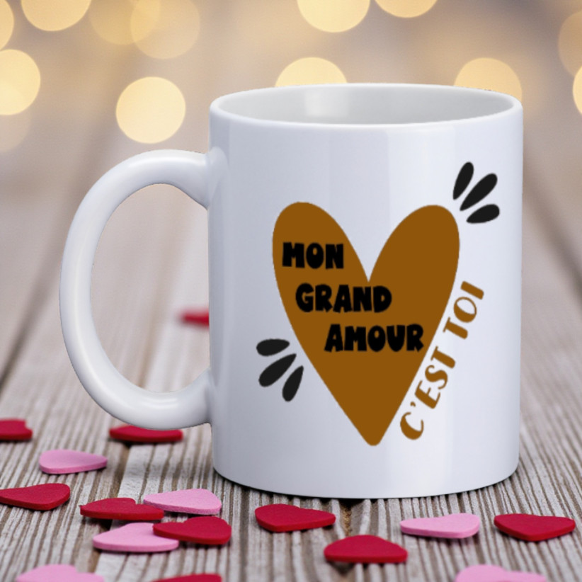 Mug, "Mon grand amour c'est toi (camel)"