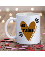 Mug, "Je t'aime tout simplement (camel)"