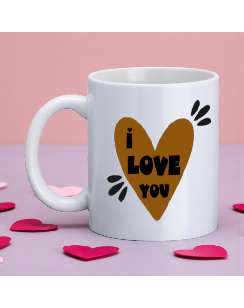 Mug, "I love you (camel)"