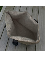 Cabas de plage M, "J'peux pas j'ai plage" pins, jute scintillant