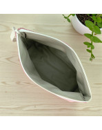 Trousse Ibiza, "Velours côtelé" rose