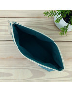 Trousse Ibiza, "Velours côtelé" pétrole