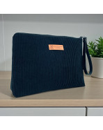 Trousse Ibiza, "Velours côtelé" noir