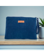 Trousse Ibiza, "Velours côtelé" marine