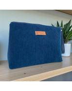 Trousse Ibiza, "Velours côtelé" marine