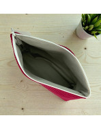 Trousse Ibiza, "Velours côtelé" lie de vin