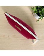 Trousse Ibiza, "Velours côtelé" lie de vin