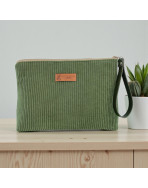 Trousse Ibiza, "Velours côtelé" kaki