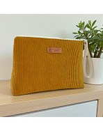 Trousse Ibiza, "Velours côtelé" camel