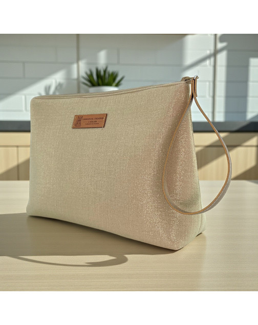 Trousse Ibiza, "Scintillant" sable