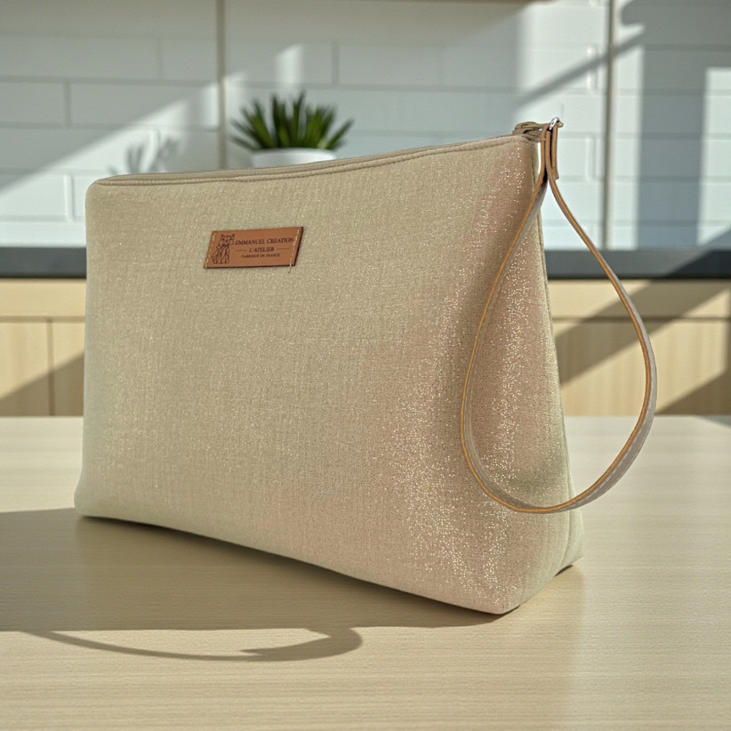 Trousse Ibiza, "Scintillant" sable
