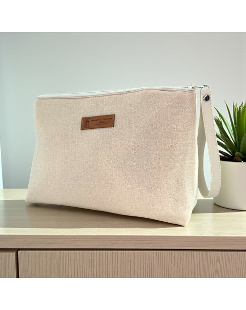 Trousse Ibiza, "Scintillant" écru