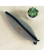 Trousse Ibiza, "Bouclette" taupe