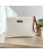 Trousse Ibiza, "Bouclette" écru