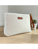 Trousse Ibiza, "Bouclette" écru