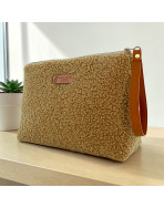 Trousse Ibiza, "Bouclette" camel