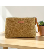 Trousse Ibiza, "Bouclette" camel
