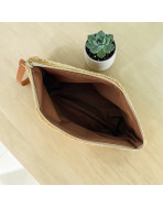 Trousse Ibiza, "Bouclette" camel