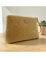 Trousse Ibiza, "Bouclette" camel