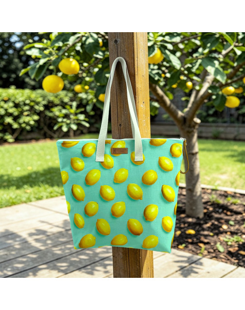 Sac cabas maxi Lucette, "Citron"