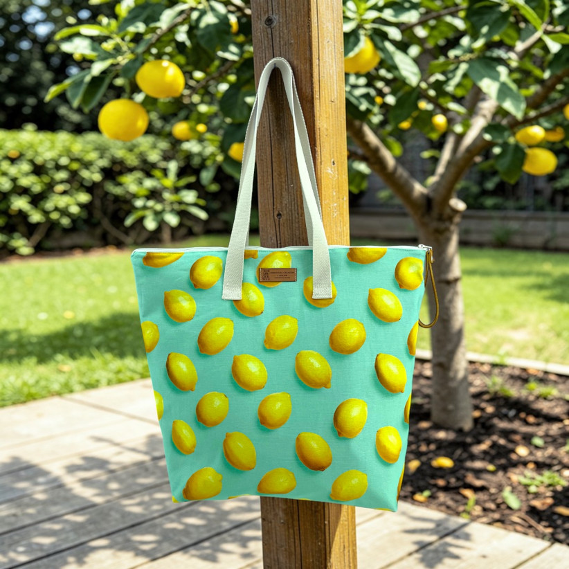 Sac cabas maxi Lucette, "Citron"