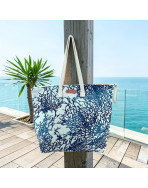 Sac cabas maxi Lucette, "Calédonie" marine