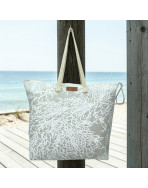 Sac cabas maxi Lucette, "Calédonie" blanc