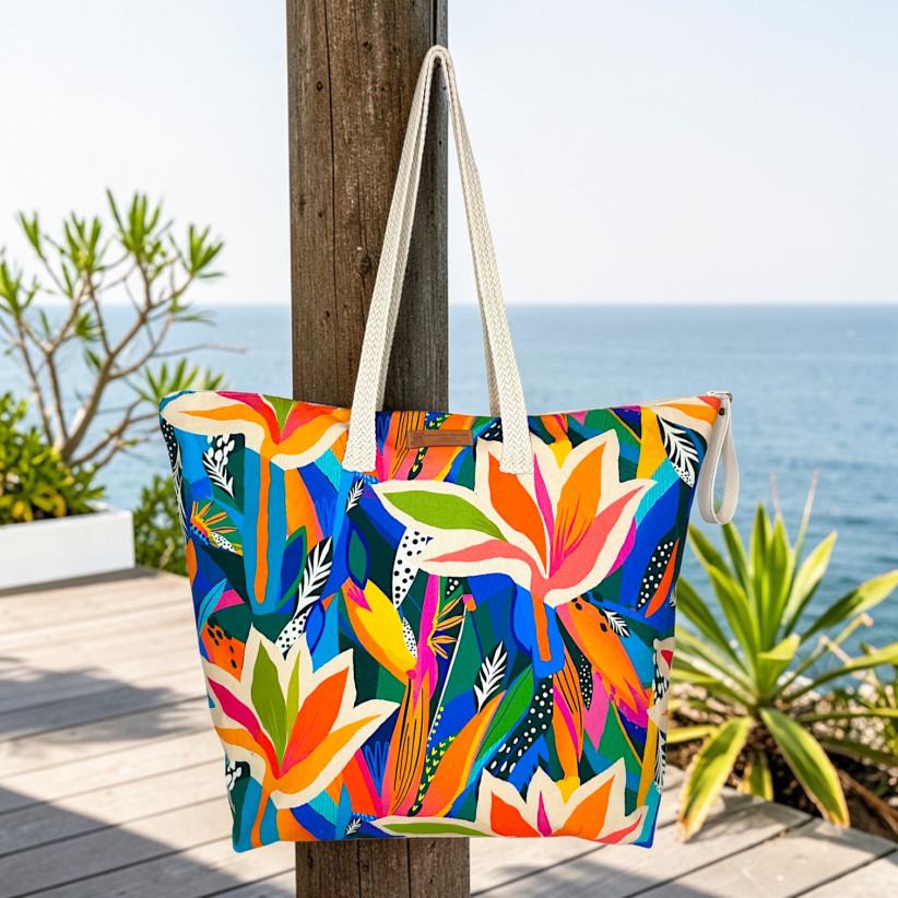 Sac cabas maxi Lucette, "St Barth"