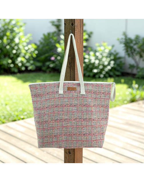 Sac cabas maxi Lucette, "Coco" rose