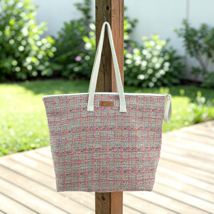 Sac cabas maxi Lucette, "Coco" rose