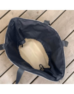 Sac de plage, "Zebré" noir