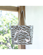 Sac de plage, "Zebré" blanc