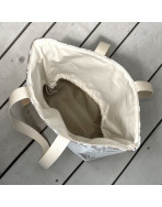 Sac de plage, "Zebré" blanc