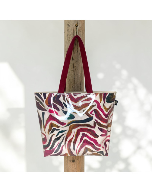 Sac de plage, "Zebra" fuchsia