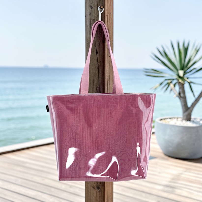 Sac de plage M, "Scintillant" rose